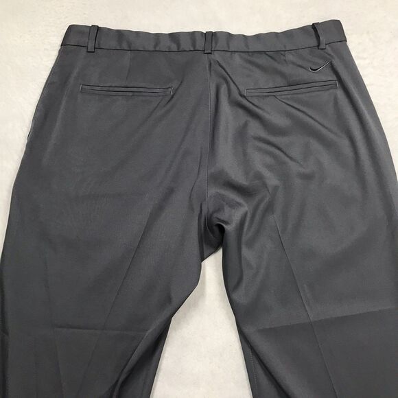 NIKE Golf Pants Men 35x28 (35/30 tag) Gray Standard Dri Fit Chino Performance - Picture 4 of 14